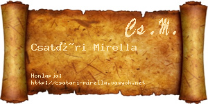 Csatári Mirella névjegykártya